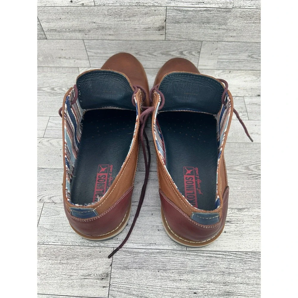 Pikolinos Mens Brown‎ Leather Lace Up Dress Shoes Oxford Comfort Casual